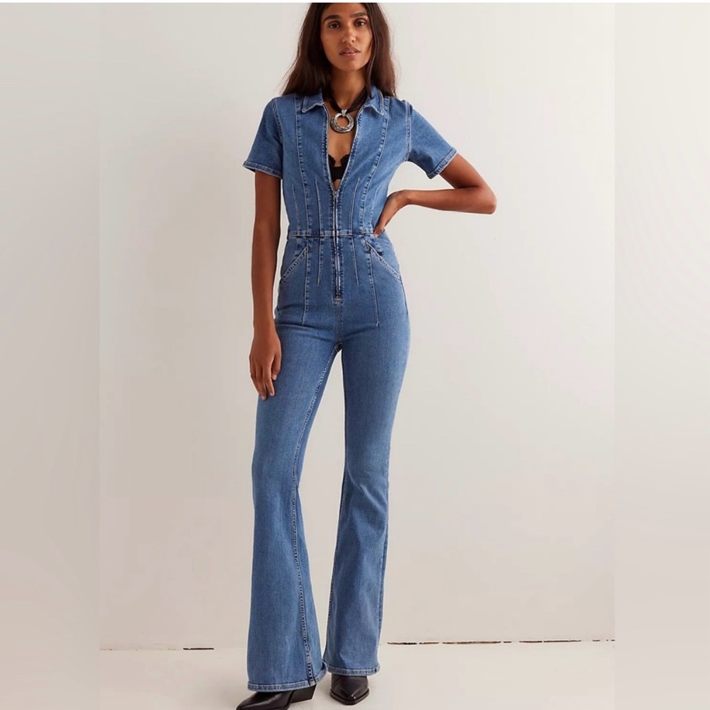 We The Free Jayde Black Zipper Jumpsuit